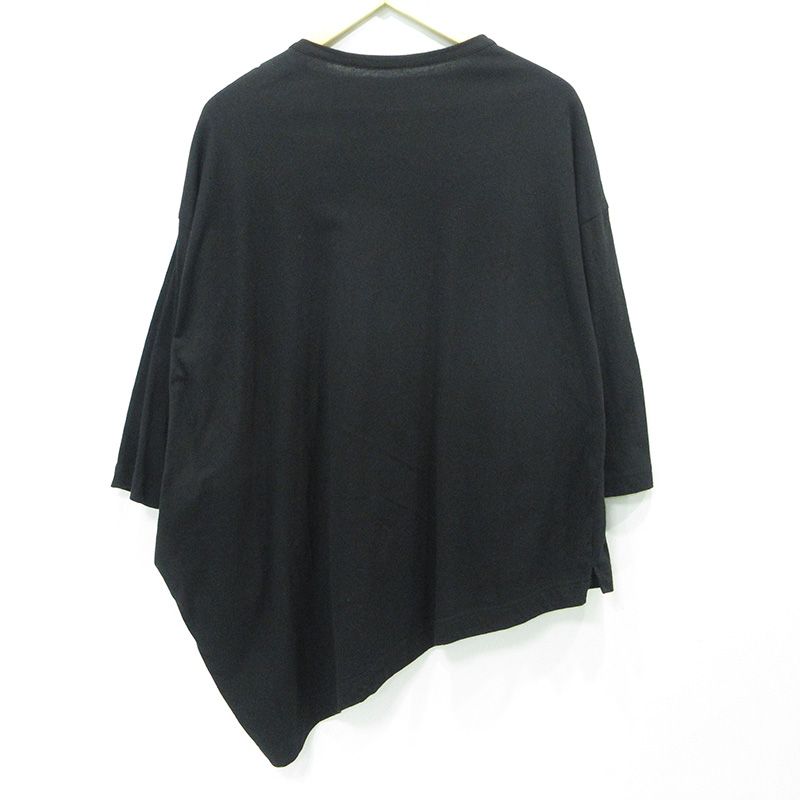 三重本店】 中古 Y's | ワイズ アシンメトリーロゴプリント長袖Tシャツ
