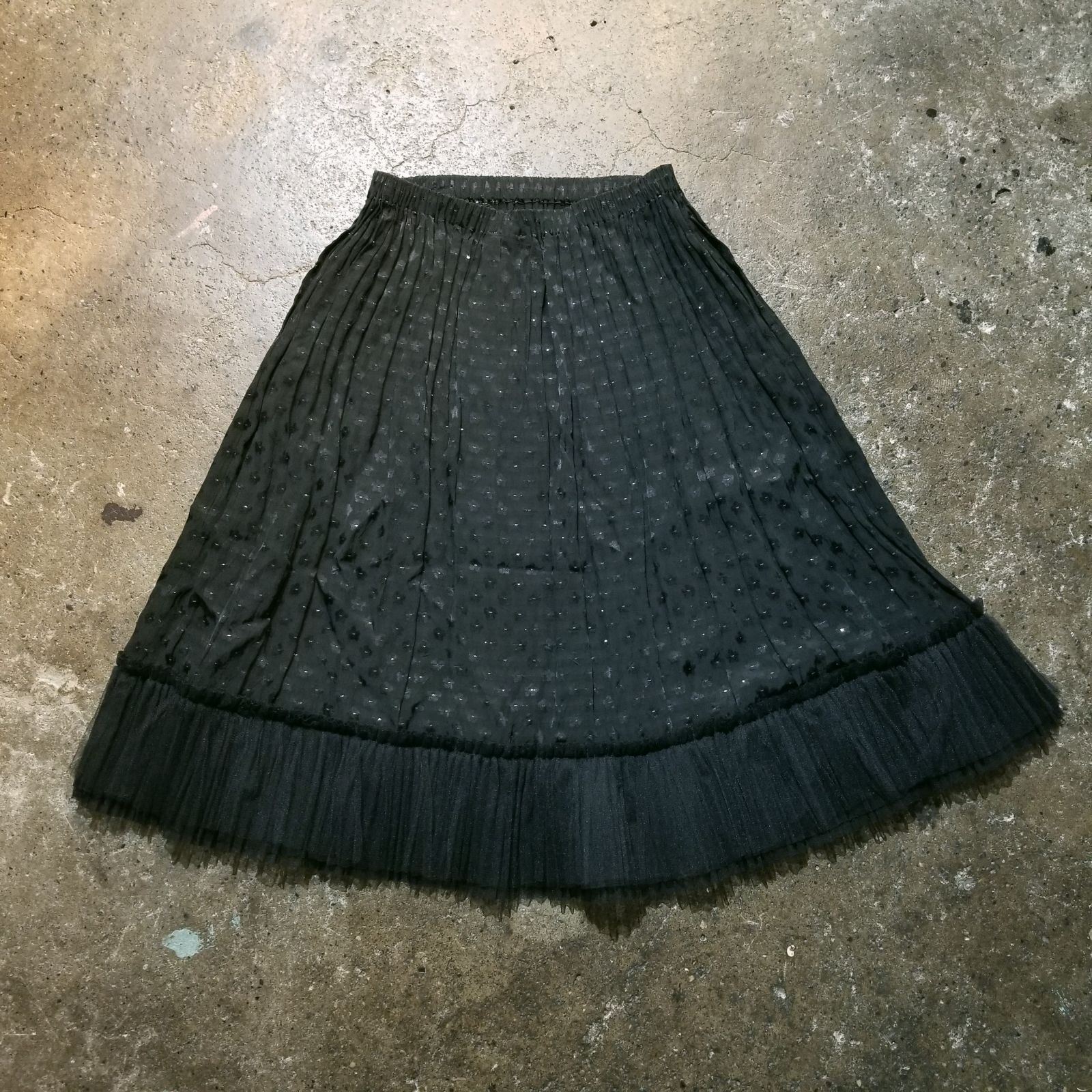 tricot COMME des GARCONS SPECIAL 14ss チュール装飾 花柄 スカート 