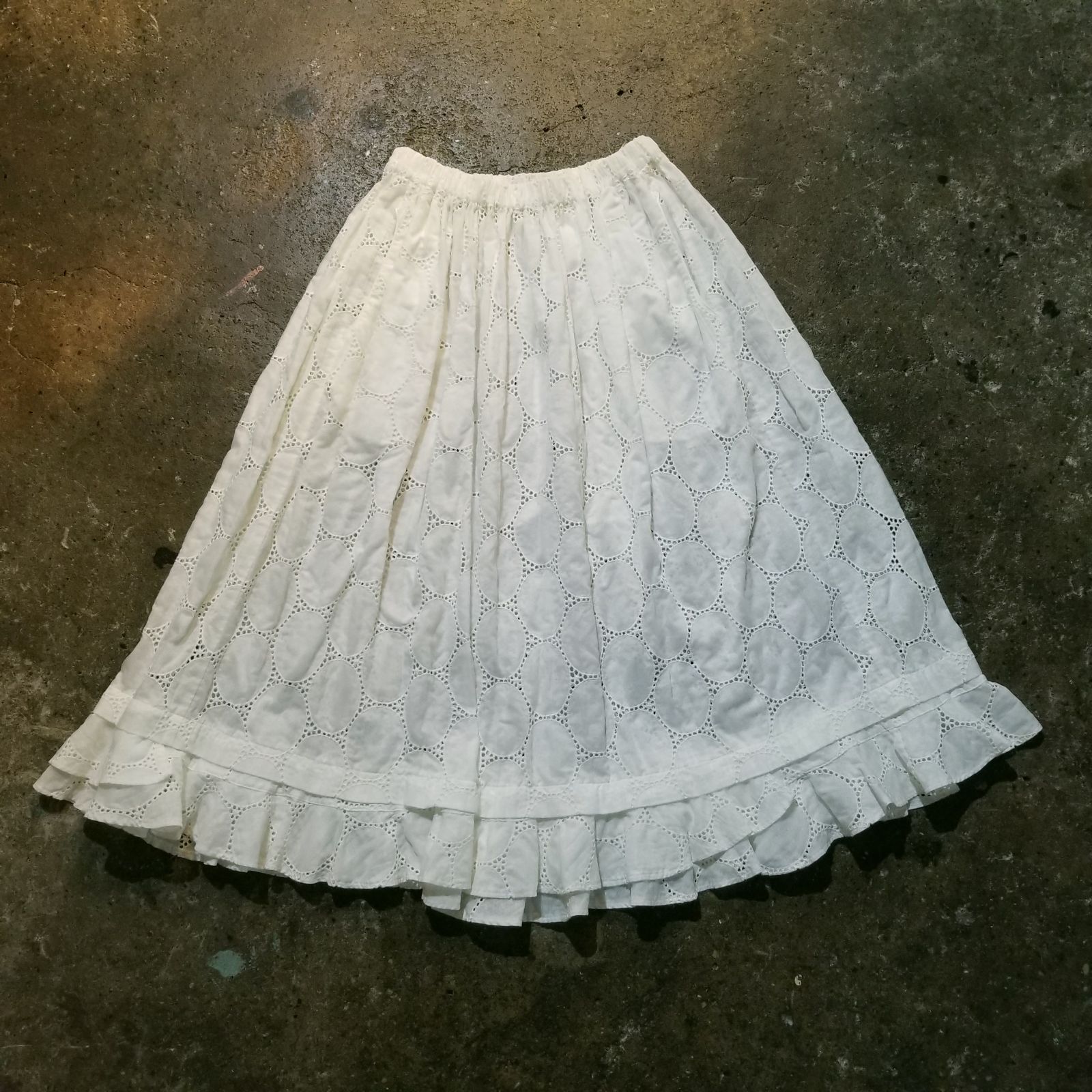 tricot COMME des GARCONS 20ss カットワーク刺繍 フリルスカート トリココムデギャルソン 2020ss AD2019