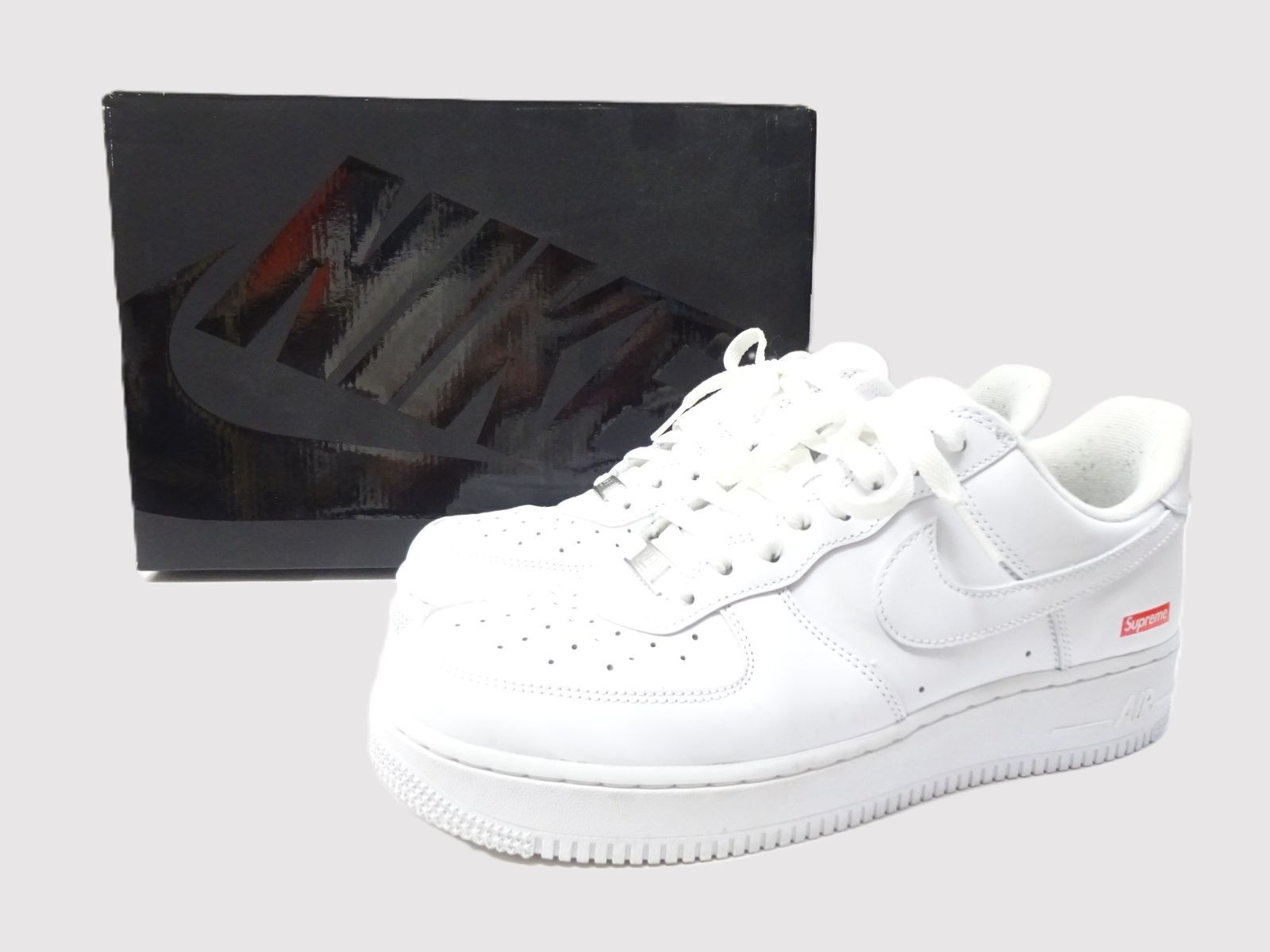 NIKE SUPREME AIR FORCE 1 LOW CU9225-100 ホワイト コラボ スニーカー 27.5cm