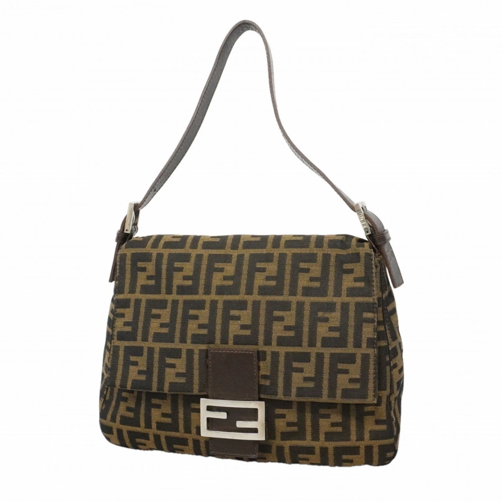 フェンディ(Fendi) フェンディ ハンドバッグ ズッカ マンマバケット ナイロンキャンバス ブラウン レディース P3054780