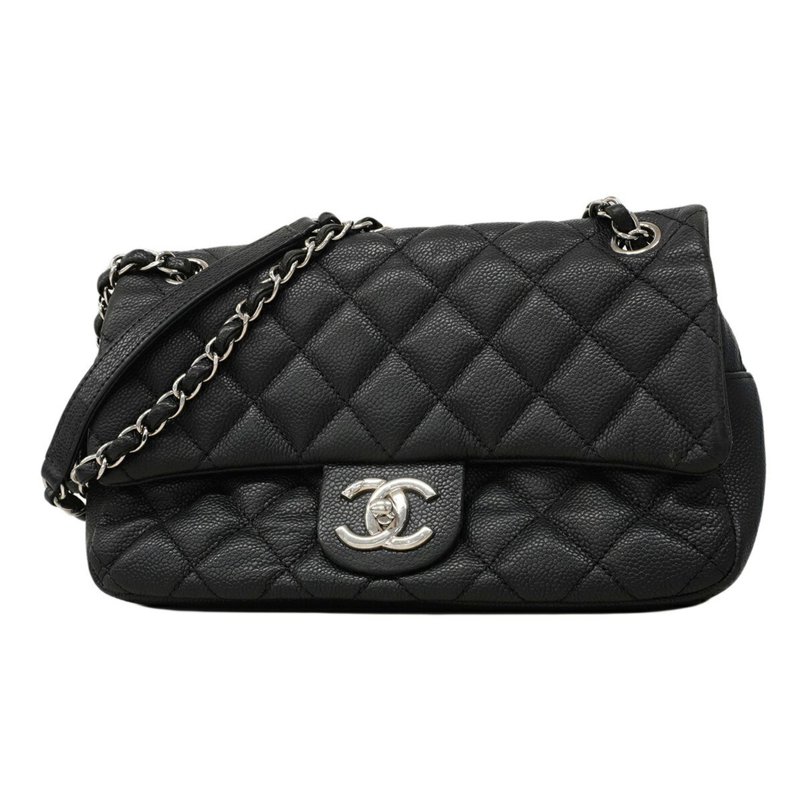 シャネル(Chanel) シャネル ショルダーバッグ マトラッセ Wチェーン キャビアスキン ブラック レディース P3043372