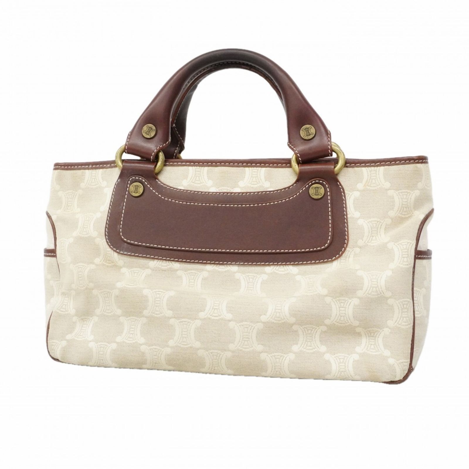 セリーヌ(Celine) セリーヌ ハンドバッグ トリオンフ キャンバス ベージュ ブラウン レディース P3034943