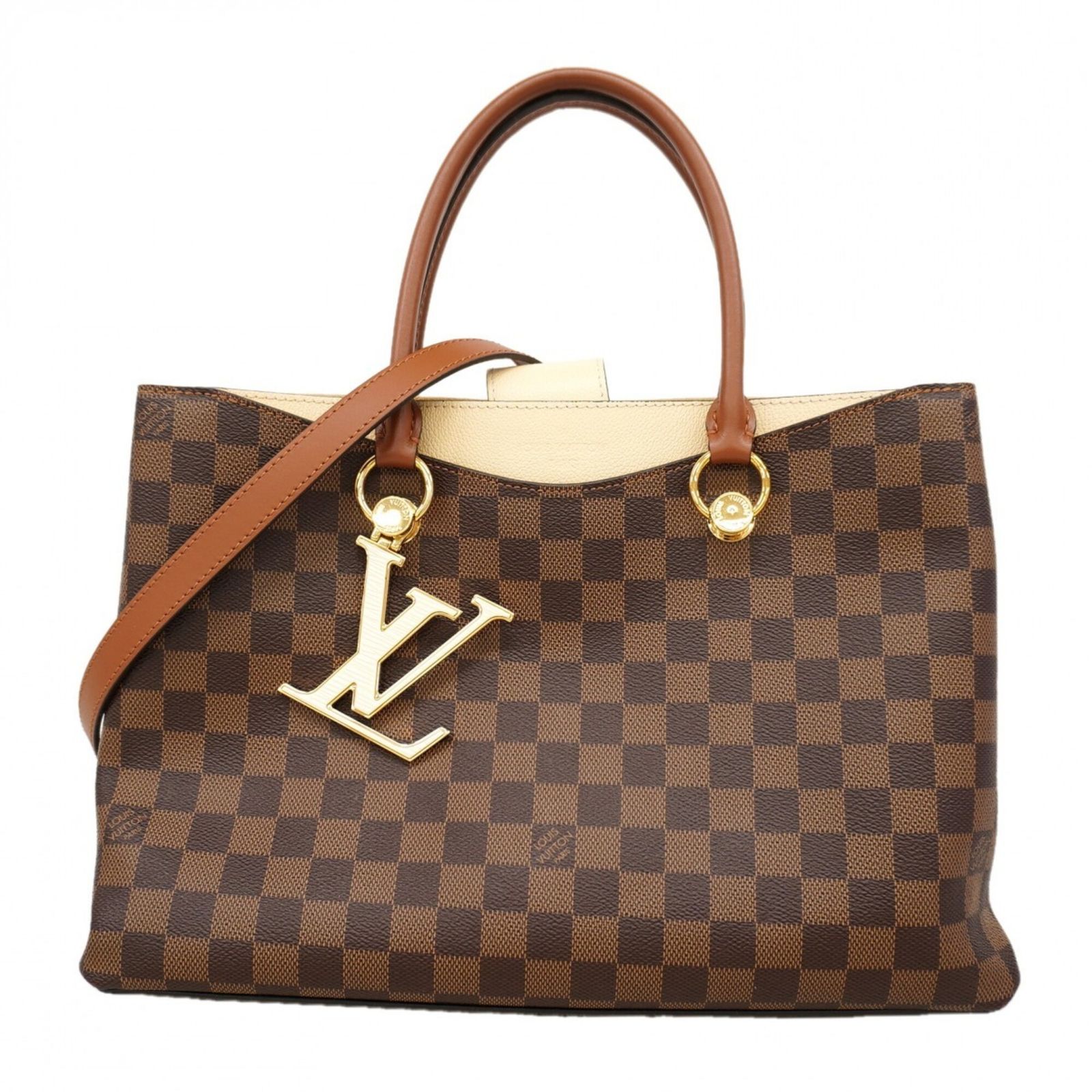ルイ・ヴィトン(Louis Vuitton) ルイ・ヴィトン ハンドバッグ ダミエ LVリバーサイド N40135 エベヌ クレーム 2wayバッグレディース P3033587