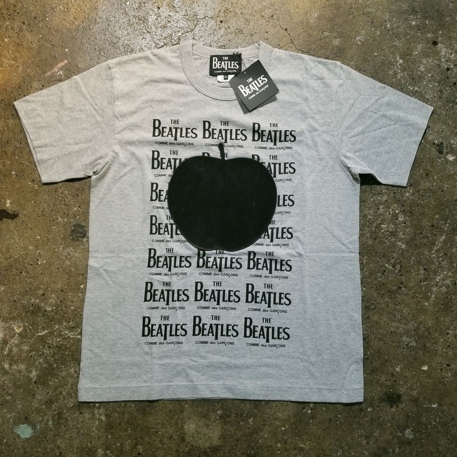 コムデギャルソン ad2019 変形ウールカットソー COMME des GARCONS THE BEATLES AD2019 ラバーアップル カットソー XL