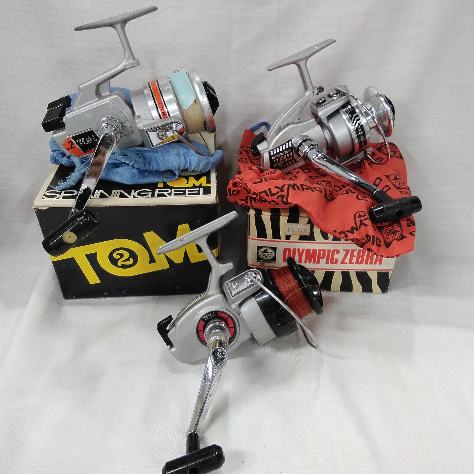 RYOBI Olympic　リールセット売り スピニングリール 3点まとめ売り リョービTOM オリムピックZEBRA RYOBI