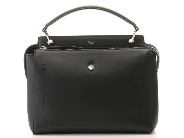 FENDI フェンディ バッグ ドットコム 2wayバッグ ブラック レザー ﾊﾞｯｸﾞ 8BN293 ハンドバッグ レザー ブラック ブラック レディース【中古】【205】