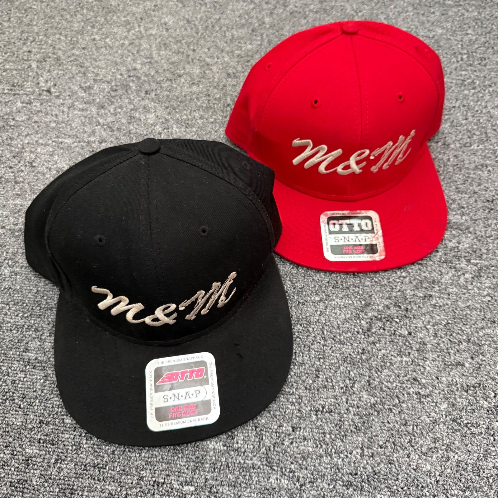 中古】M＆M CUSTOM PERFORMANCE MASSES キャップ ブラック＆レッド 2