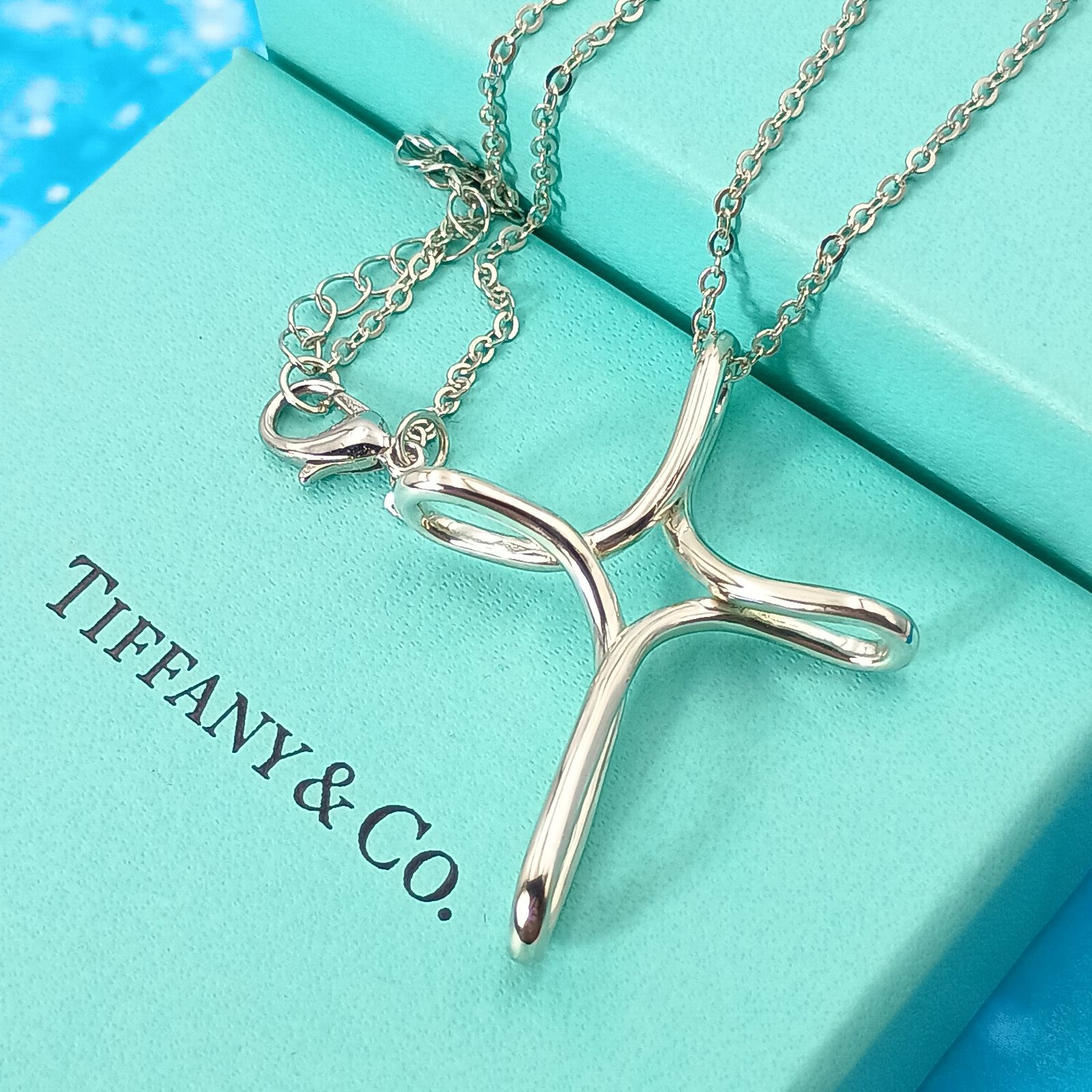 ポ*ト様 Tiffany ティファニー　インフィニティクロス　ネックレス　sil TIFFANY&Co. ティファニー インフィニティ クロス ネックレス