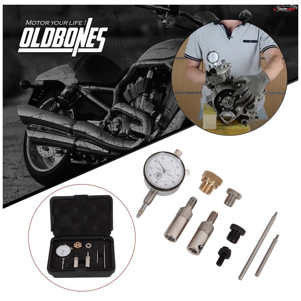OLDBONES製 TDCダイヤルテストインジケーター点火ゲージ調整用オートバイ用メートル法オートバイツールアダプター M14*1.25