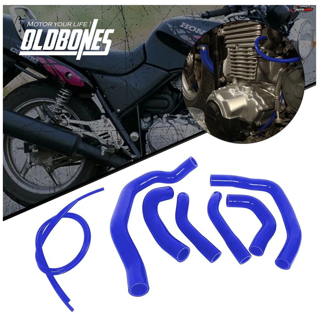 カフェレーサーシリコンラジエーターウォーターホースキット モーターサイクルクーラントホースキット ホンダCB500 1998 - 03用