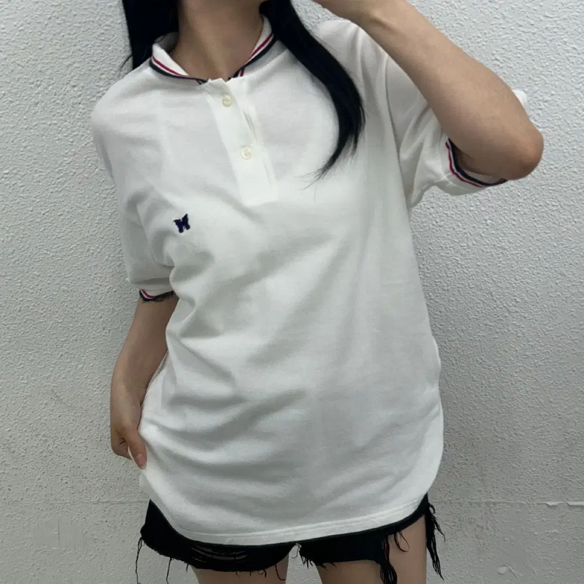 ニードルズ ミニロゴ 白 pk 半袖 M (発売価格 23万円台の商品)