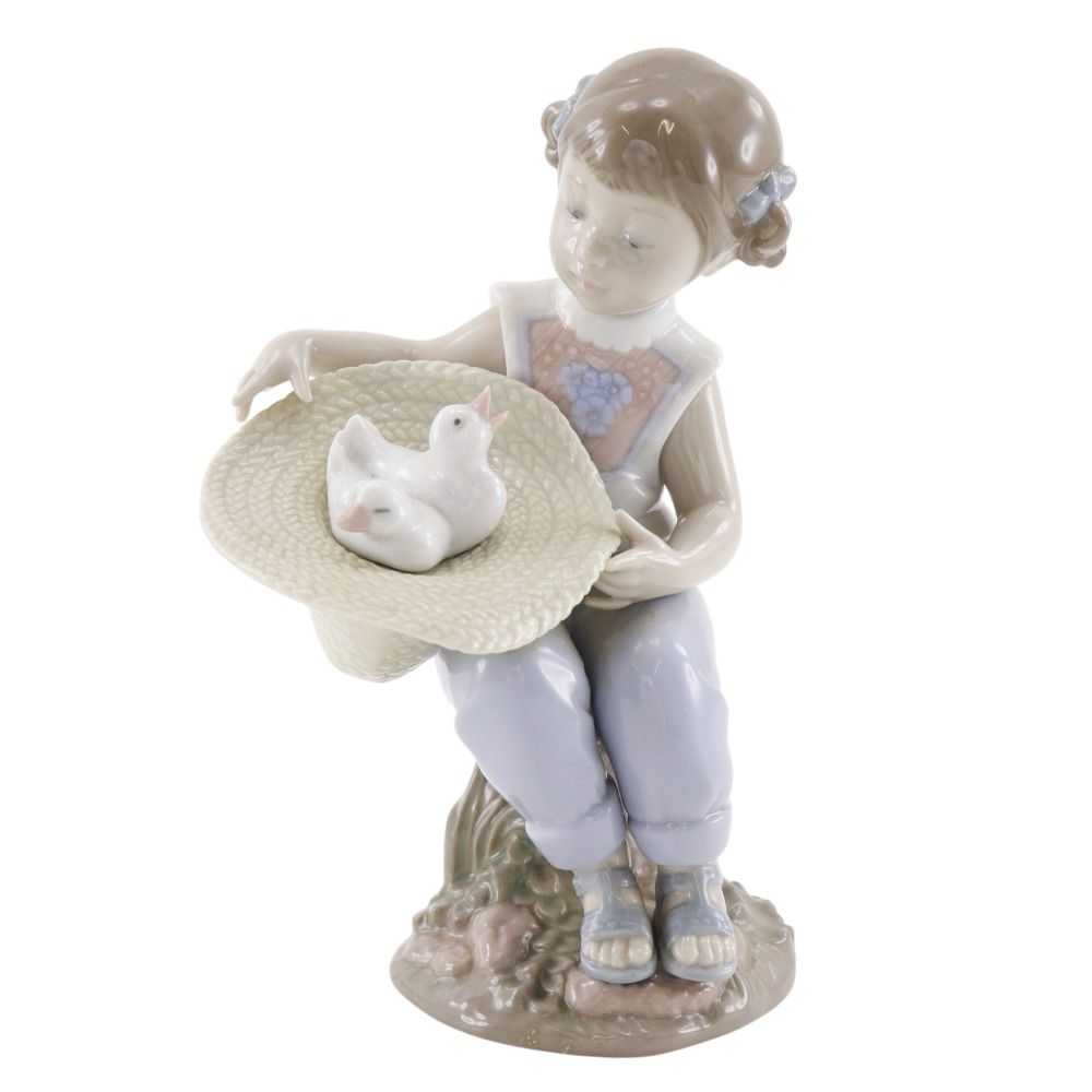 Lladro】リヤドロ アヒルとおしゃべり 6759 ポーセリン _ 置物