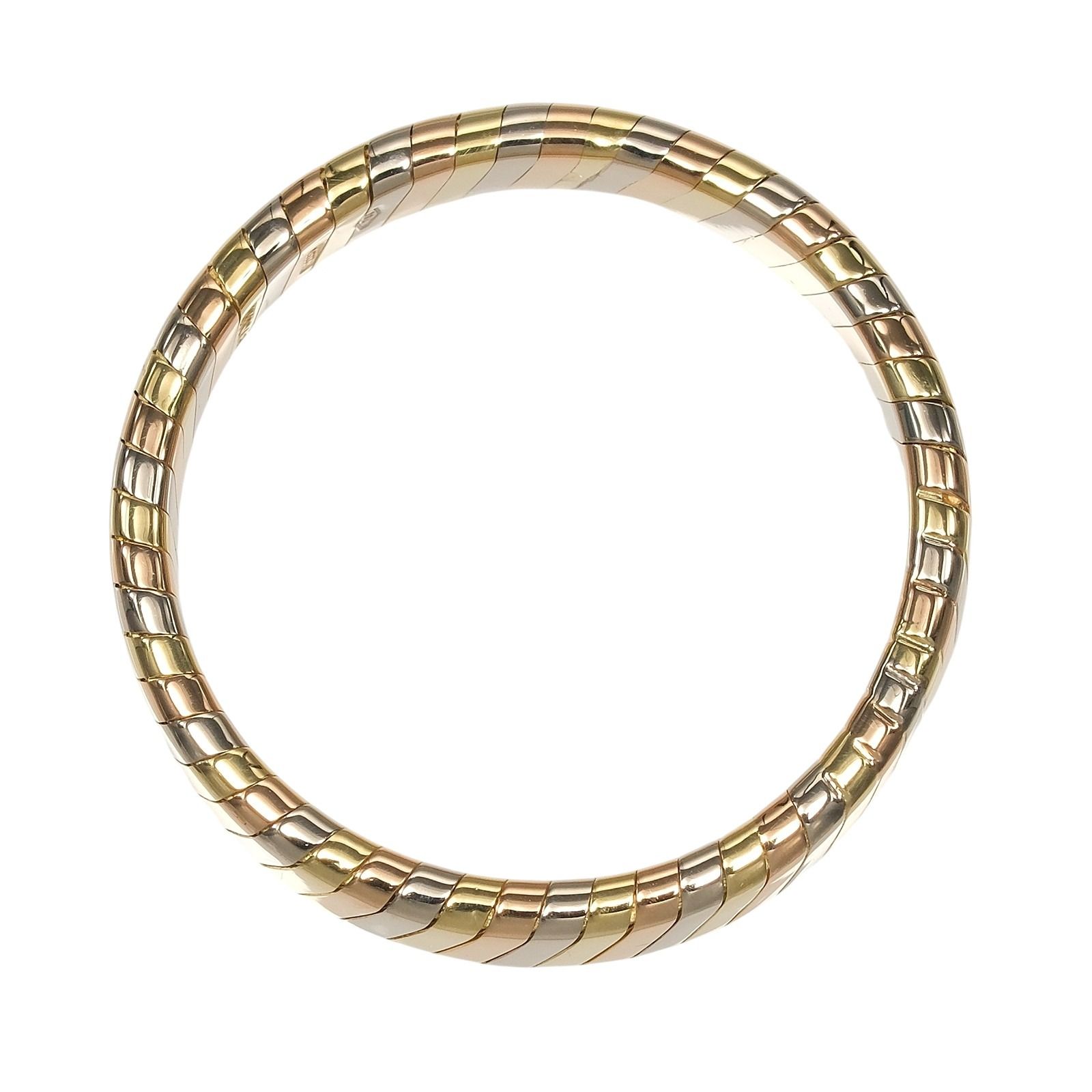 BVLGARI】ブルガリ トゥボガス K18ゴールド（YG×PG×WG） 17.5号 メンズ 