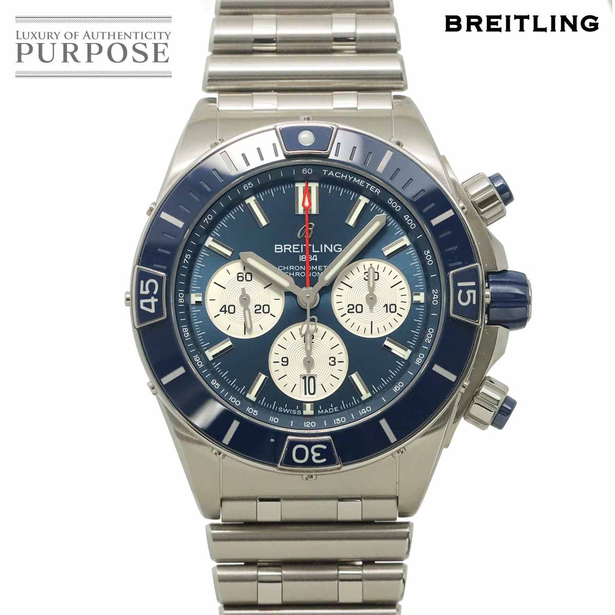 新品同様 ブライトリング BREITLING スーパークロノマットB01 44 AB0136 クロノグラフ デイト 自動巻き SuperChronomat B01 90330086
