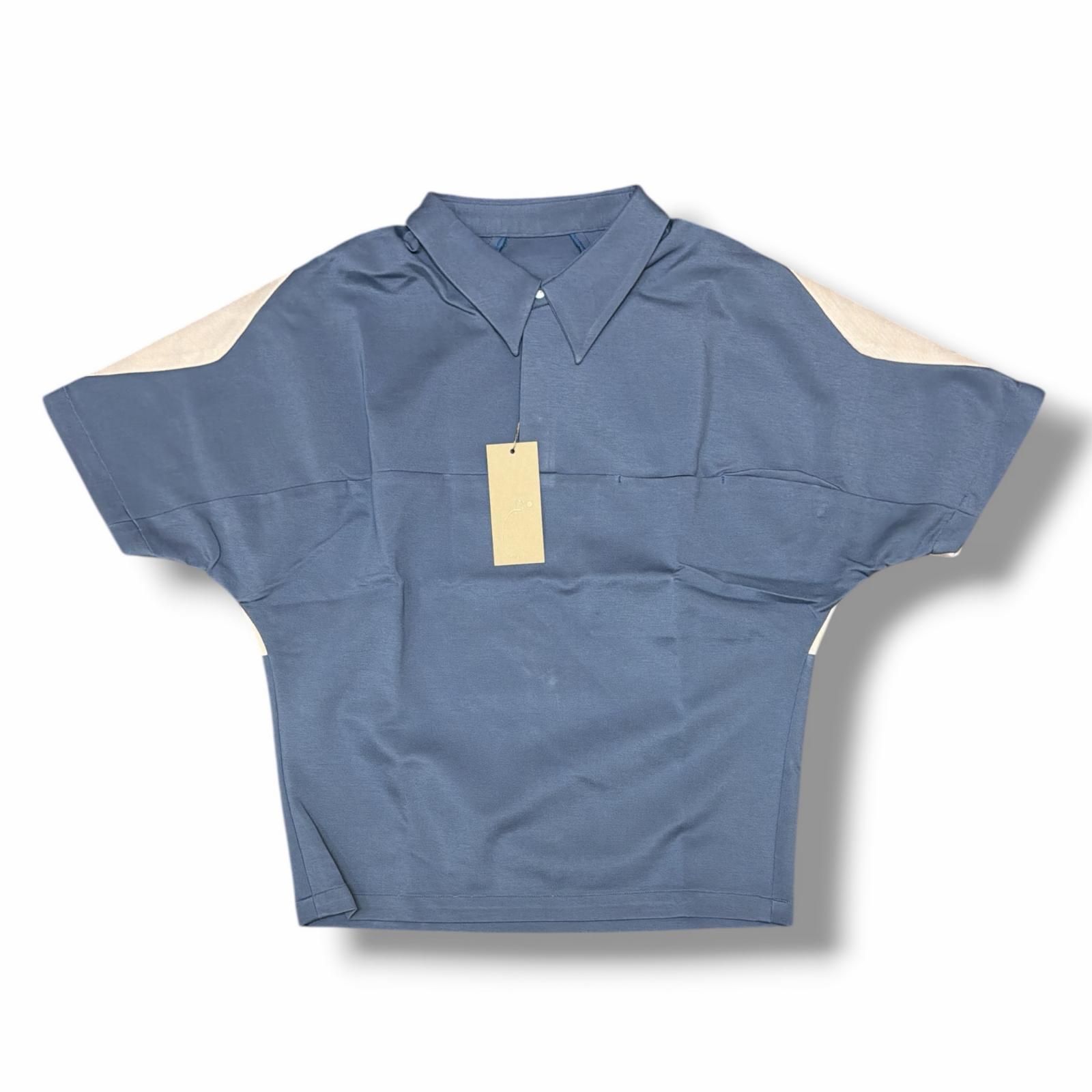 未使用 ryaw 25SS SW POLO SHIRTS 半袖スウェットポロシャツ リャウ ry-251-SH01 ブルー 2 （4477M）