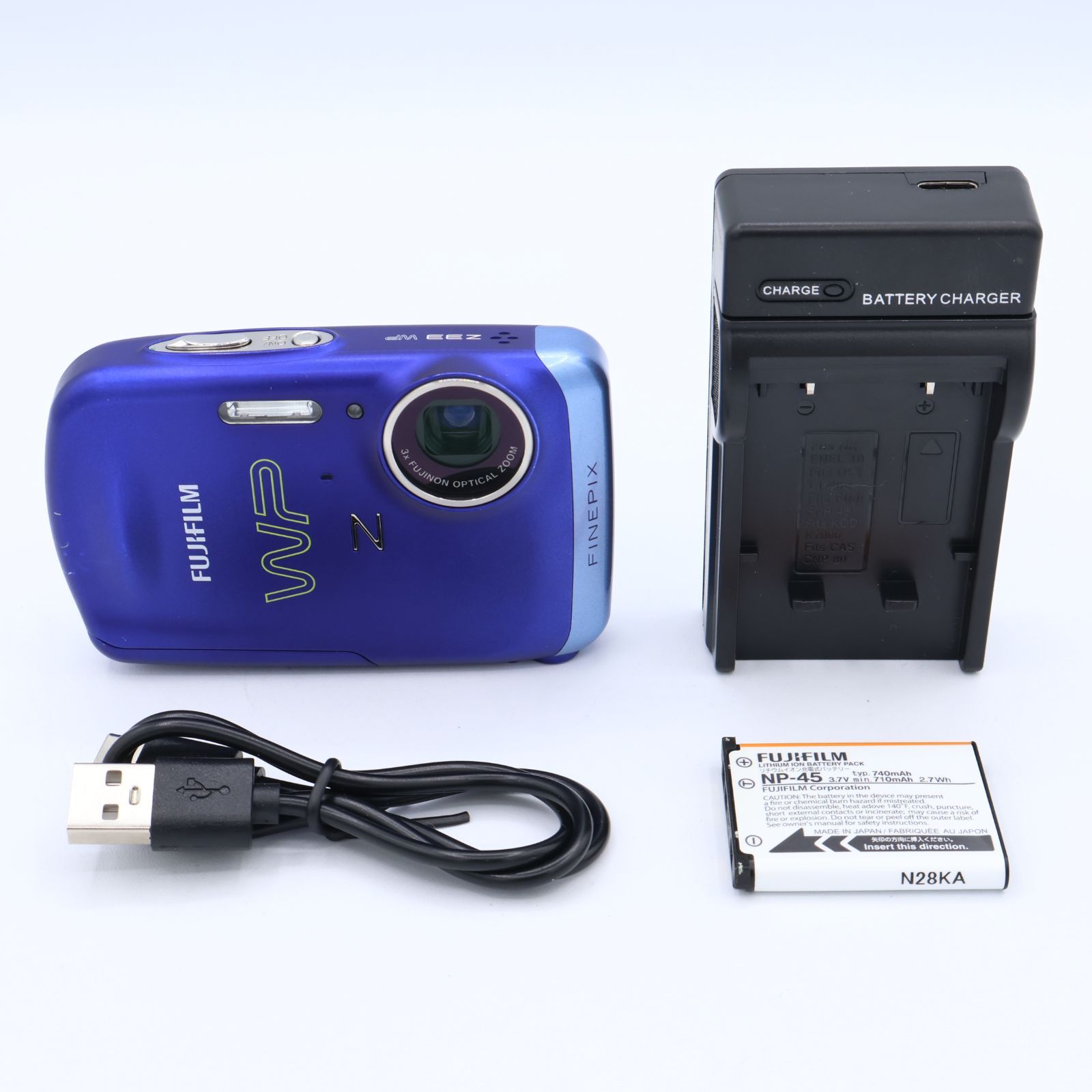 FUJIFILM フジフィルム デジタルカメラ FinePix(ファインピックス) Z33WP 1000万画素 ズーム光学3倍 ブルー FX-Z33WPBL #260528_9U759369