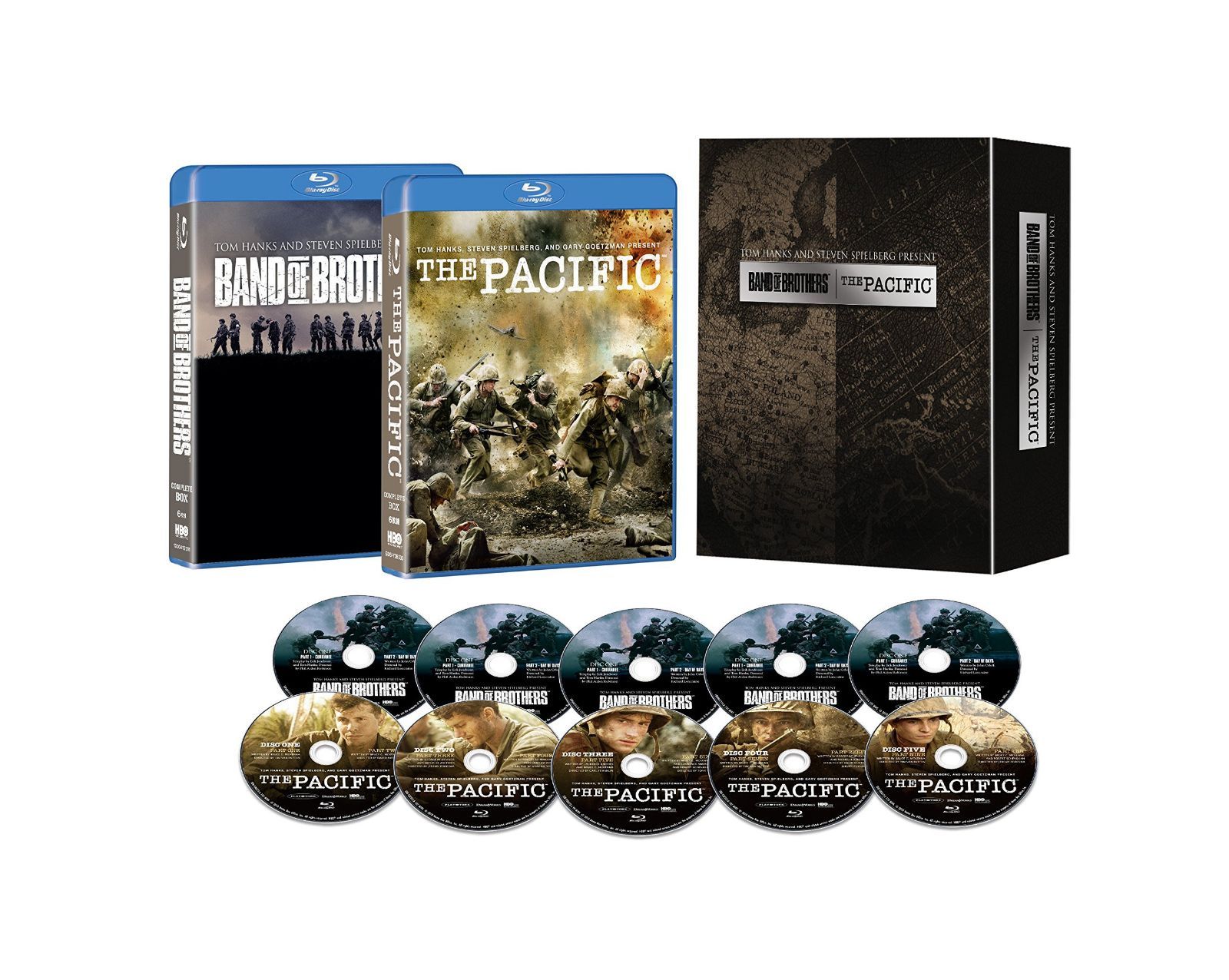 バンド・オブ・ブラザース/ザ・パシフィック ブルーレイ セット(初回限定生産/10枚組) [Blu-ray]