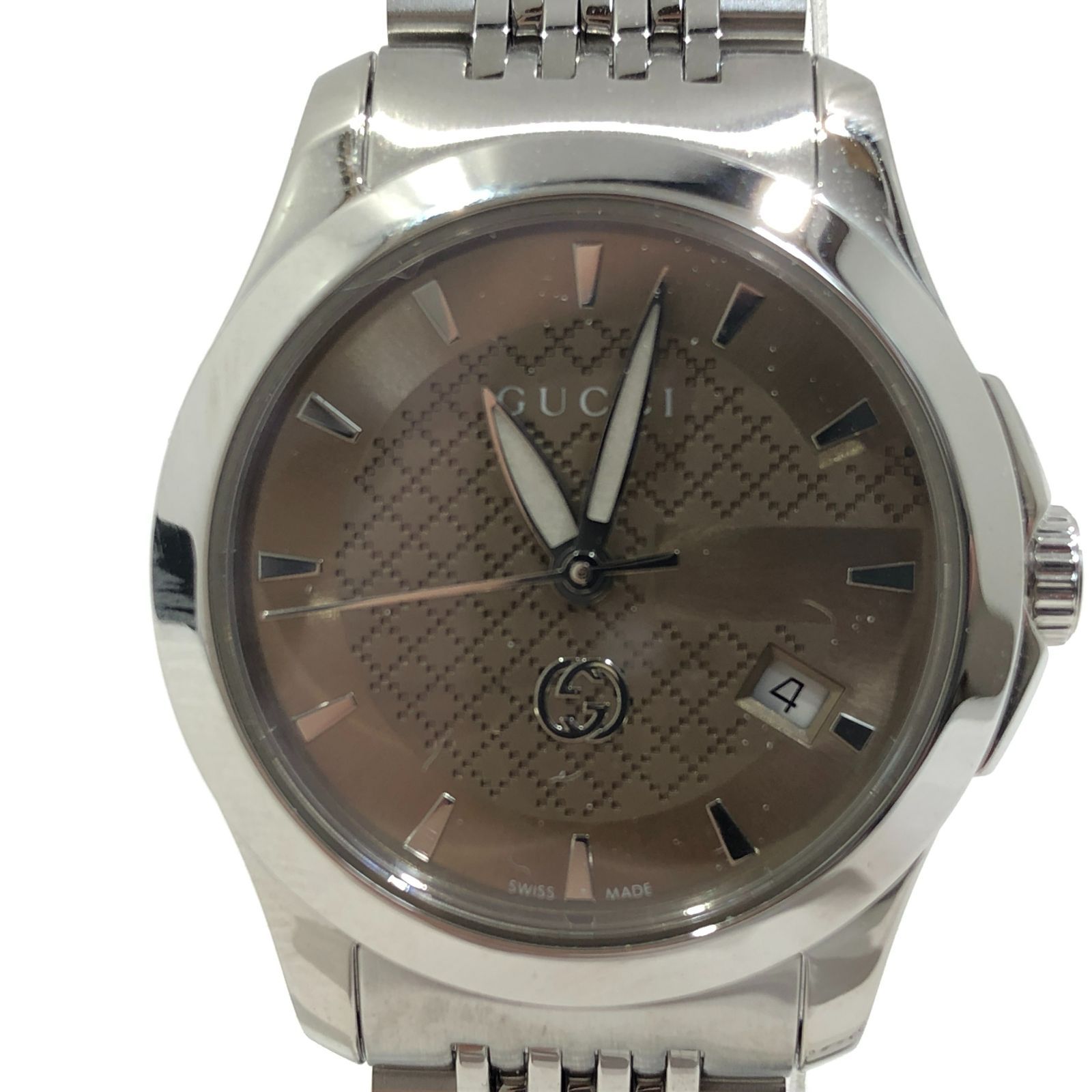 [七重浜85-2-080604nh] [併売]GUCCI タイムレスクオーツ 126.5 腕時計 電池なし[中古] [レディース]