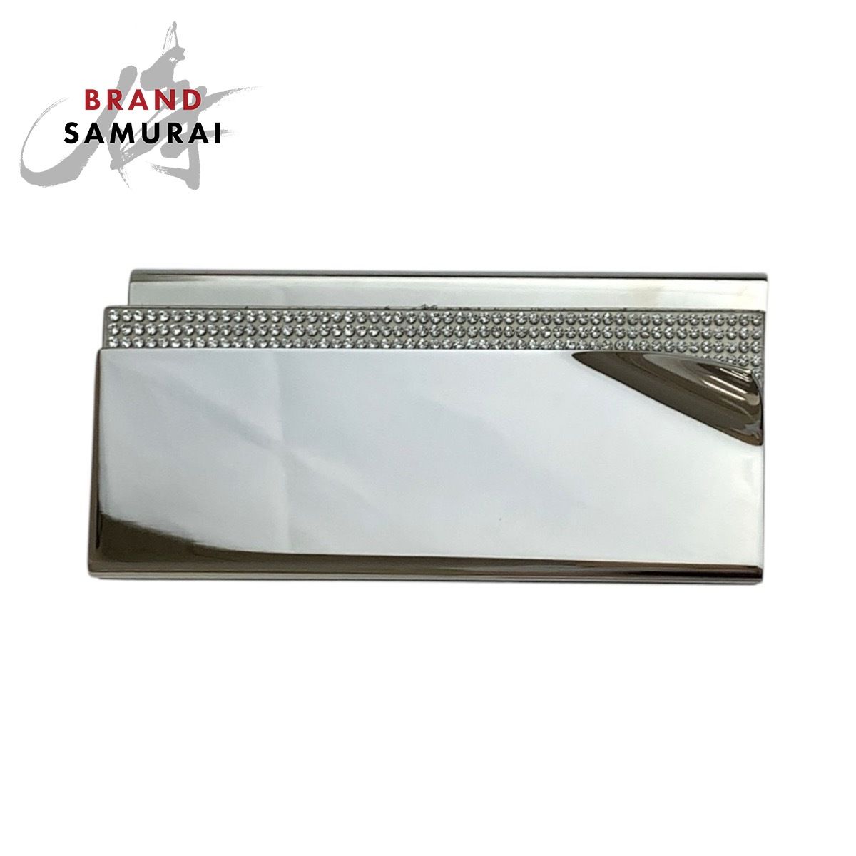 超美品 SWAROVSKI スワロフスキー ステンレス/クリスタル カードホルダー 名刺ホルダー レディース 602728【中古】
