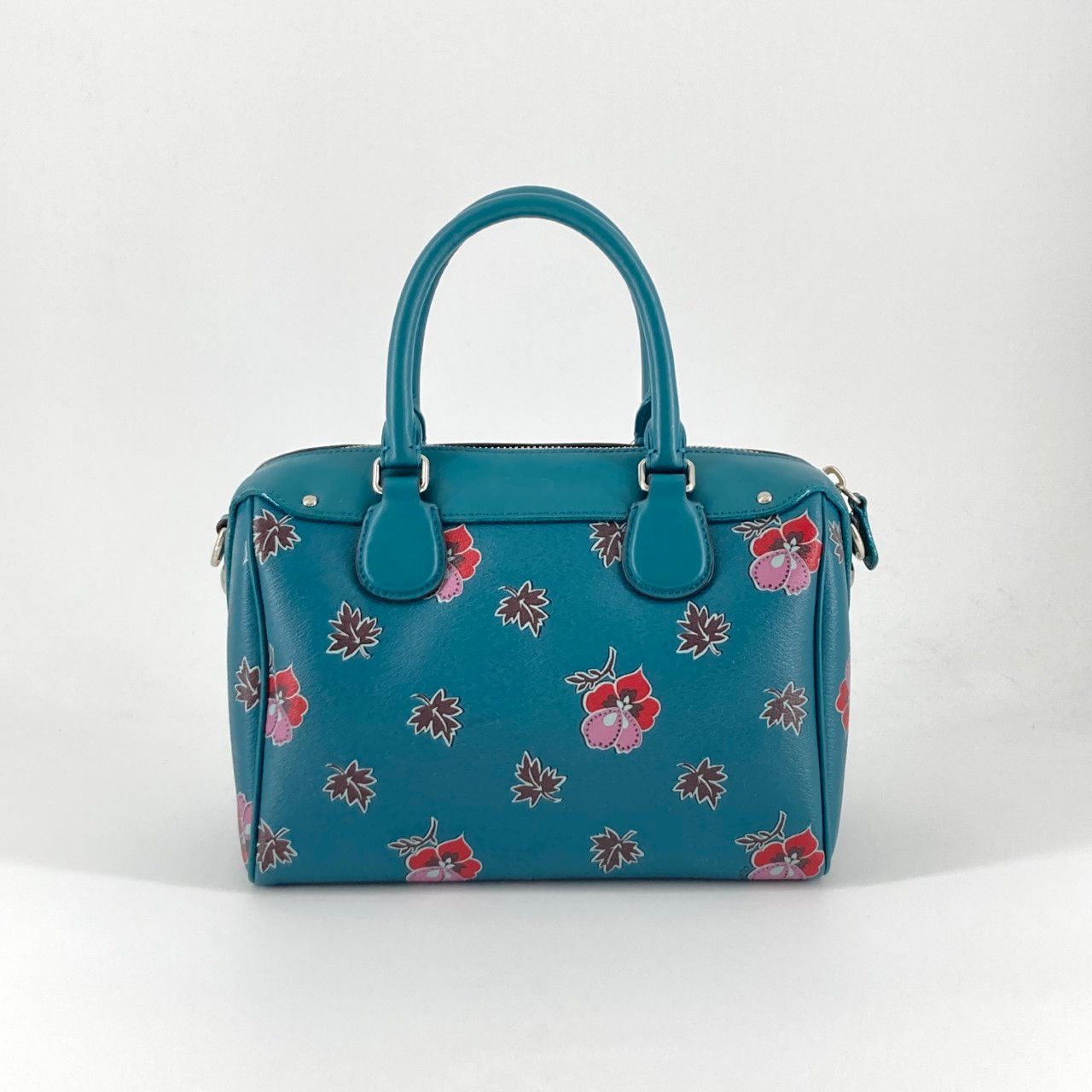 COACH（コーチ） フラワープリント F11918 ボストンバッグ ブルー系 