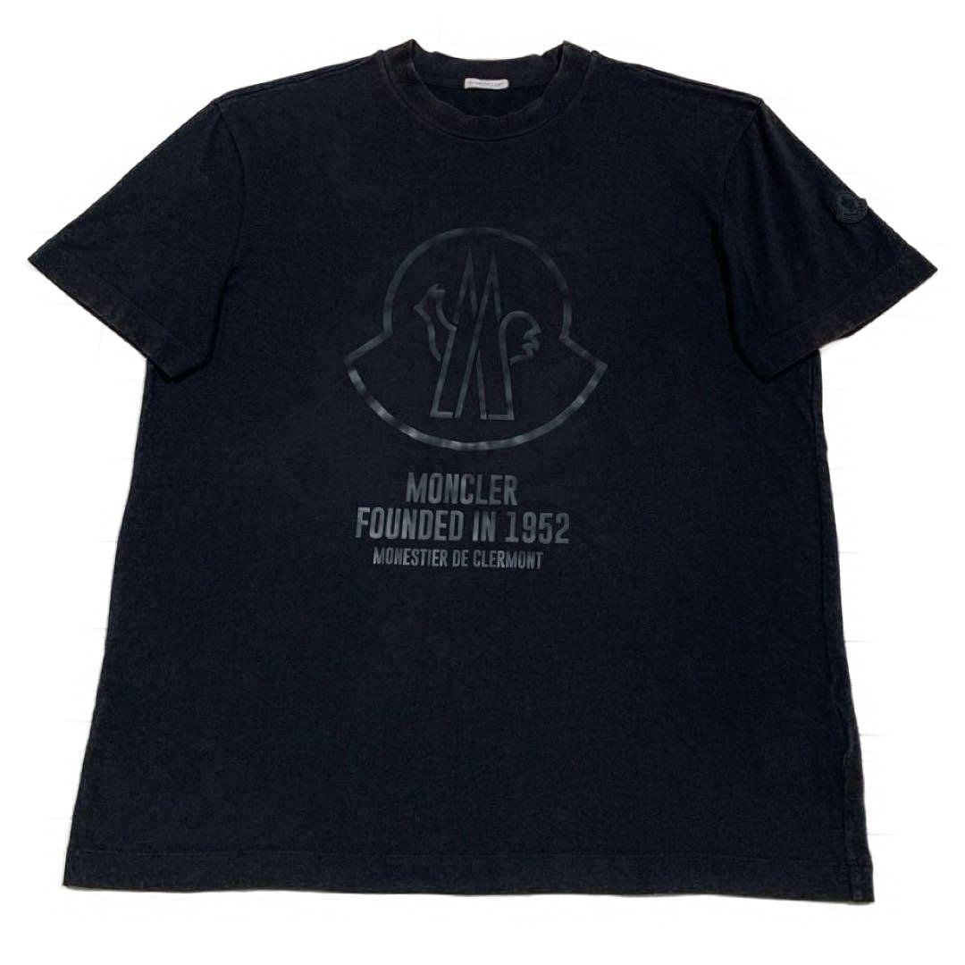 モンクレール　プリントロゴ　ブラック　XXL Tシャツ　5S609