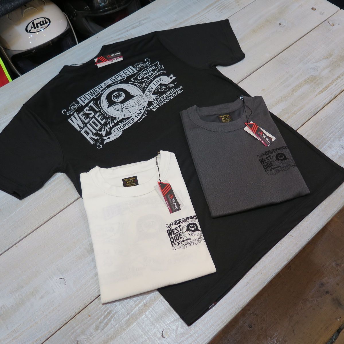 【ウエストライド】POWER AND SPEED パワードライTシャツ WEST RIDE POWER DRY TEE-2 日本製
