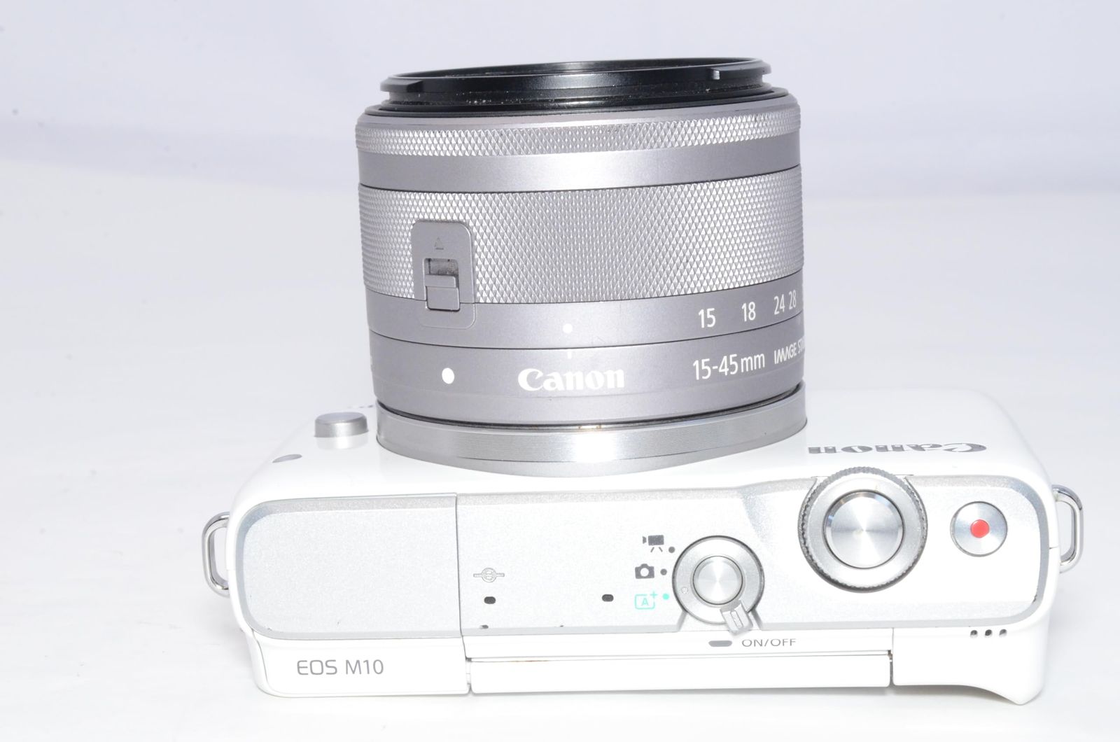 Canon EOS M10 レンズキット ホワイト EF-M15-45mm 動作確認済み 実用