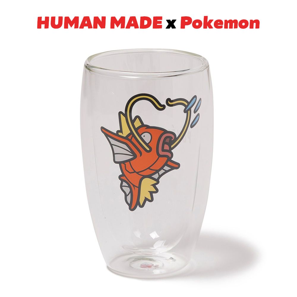HUMAN MADE ポケモン コラボ コップ コイキング ヒューマンメイド POKEMON MADE DOUBLE WALL GLASS 450ml ダブルウォールグラス ロゴ メンズ ユニセックス 正規品[衣類] ユ00572-2