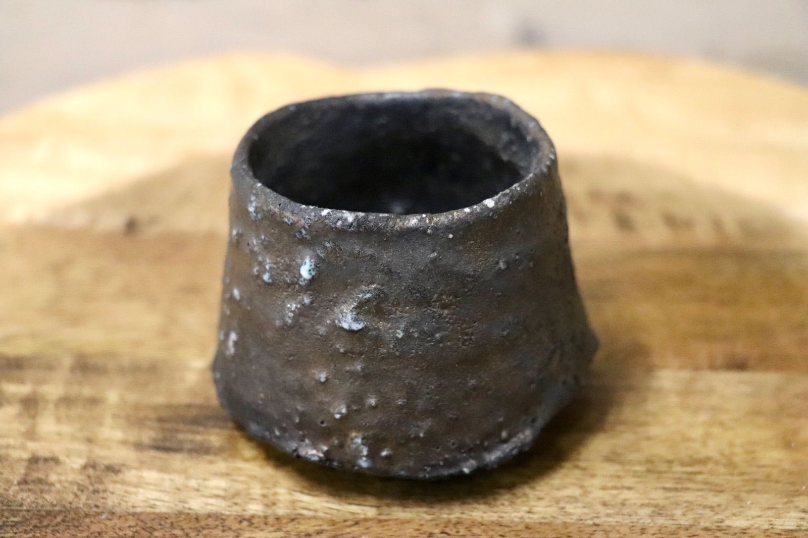 GMJO32○千代市陶房 清水万佐年 丹波焼 黒ぐい呑 伝統工芸 丹波篠山 未使用 10,195円