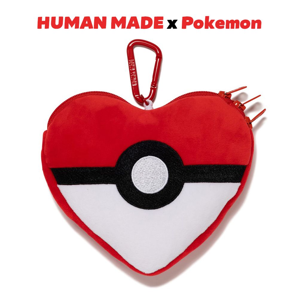 HUMAN MADE ポケモン コラボ パスケース ポーチ バッグ ヒューマンメイド POKEMON MADE HEART STUFFED PASSCASE ロゴ メンズ ユニセックス 正規品[衣類] ユ00582-2