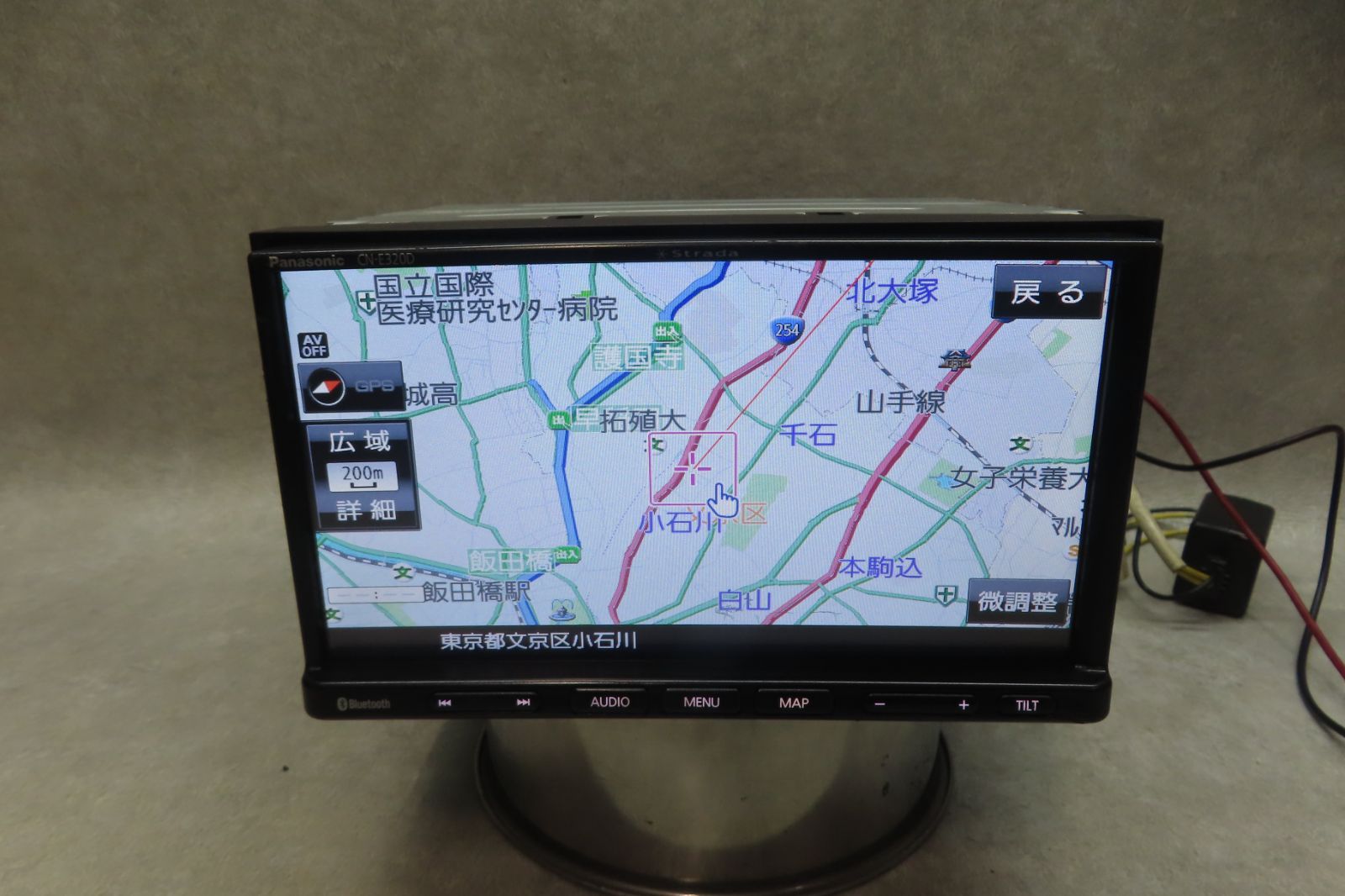 地図2019年★動作保証付★F6713/パナソニック　CN-E320D　メモリーナビ　Bluetooth内蔵　CD再生OK　本体のみ