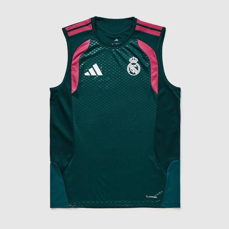 【送料無料・匿名配送】adidas アディダス レアルマドリード 2026/27 公式 Tiro 26 トレーニング ノースリーブ シャツ 緑 タンクトップ 新品 正規品