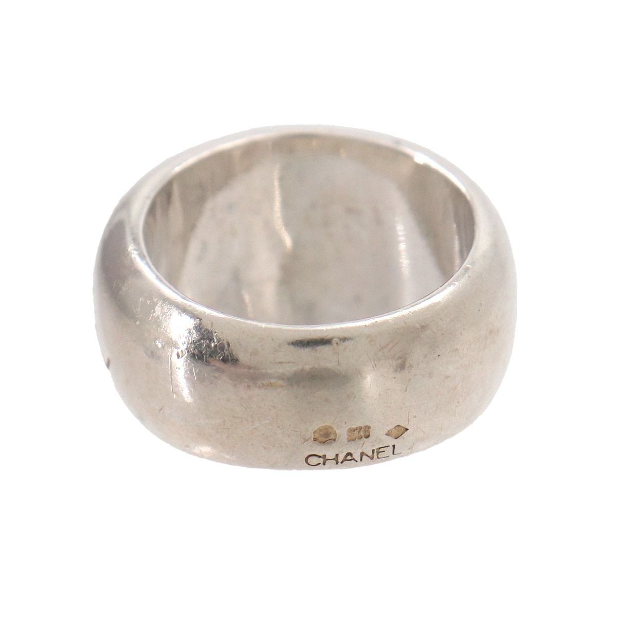 シャネル CHANEL ロゴ リング 指輪 12号 SV 925 シルバー アクセサリー