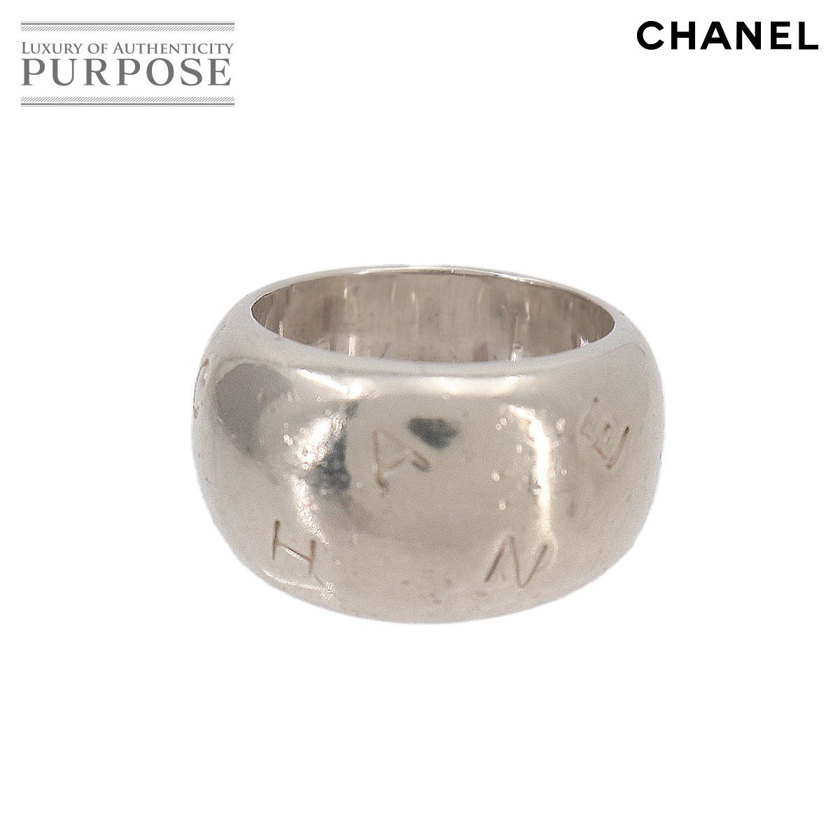 シャネル CHANEL ロゴ リング 指輪 12号 SV 925 シルバー アクセサリー