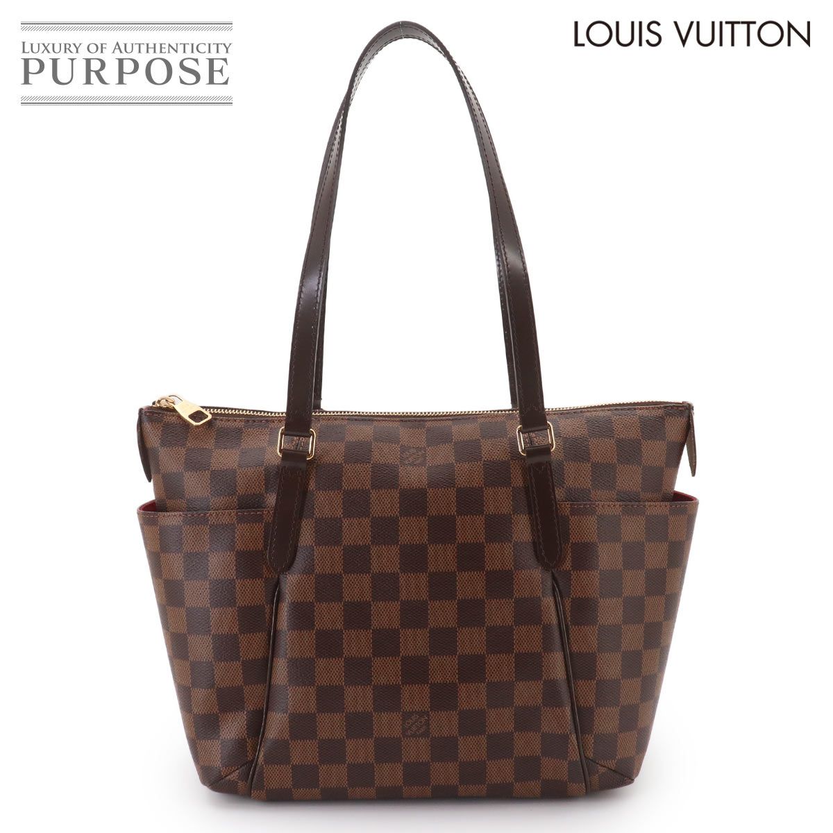 新品同様 ルイ ヴィトン LOUIS VUITTON ダミエ トータリー PM トート バッグ エベヌ ブラウン N41282 Totally PM 90324237