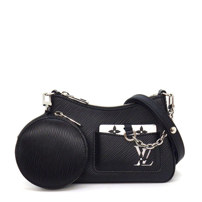 ルイ・ヴィトン LOUIS VUITTON ショルダーバッグ マレリーニ M20998 ノワール ホワイト エピレザー シルバー金具 【中古】