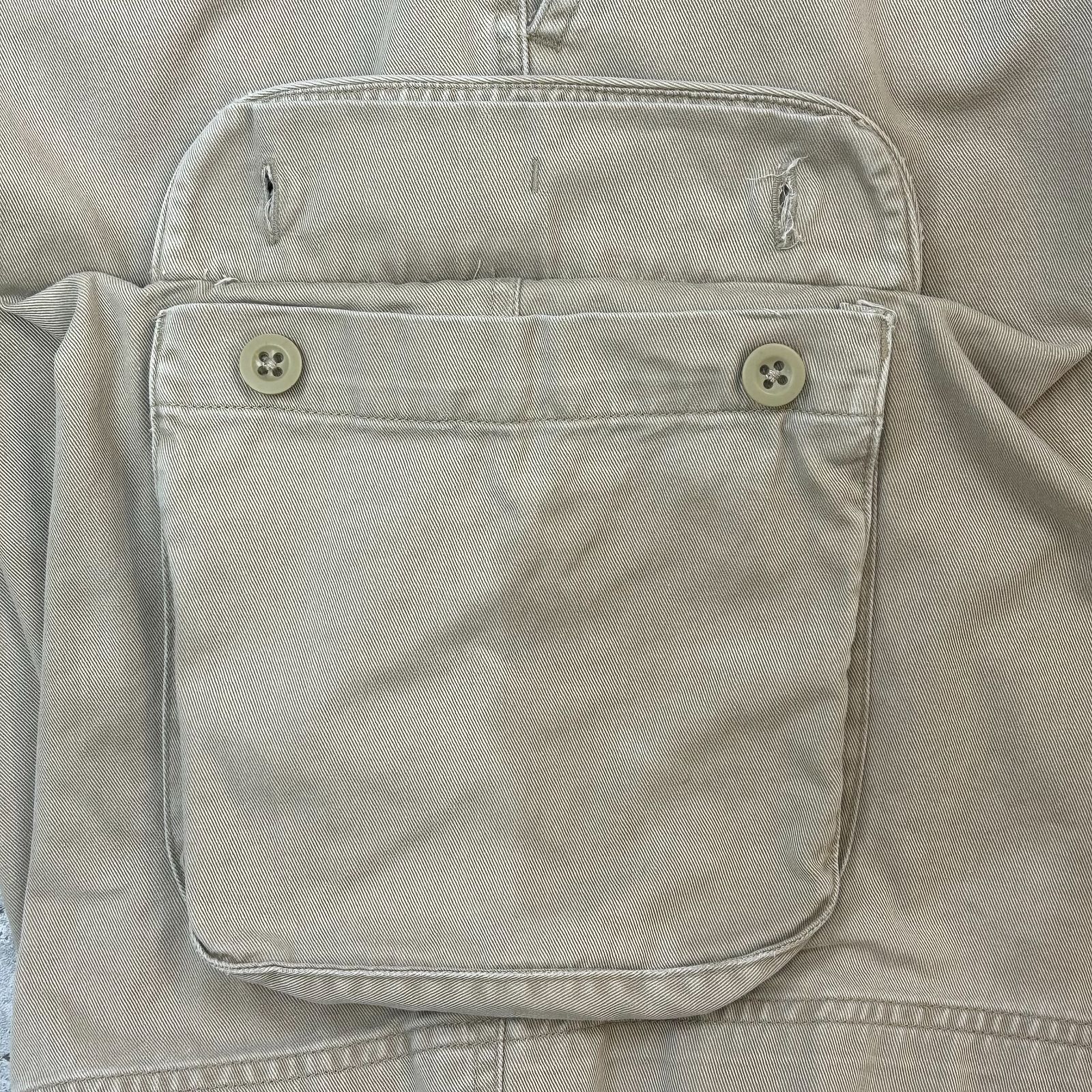 P7【Polo Ralph Lauren】ベージュ カーゴショーツ ミリタリー〔38〕
