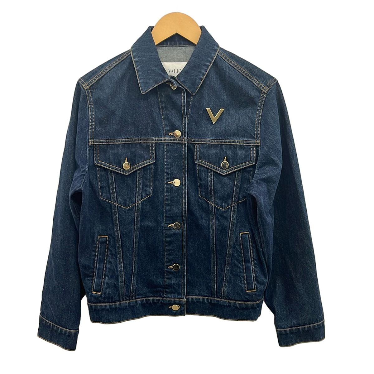 VALENTINO(バレンチノ) Gジャン サイズ36 S レディース美品 - ネイビー 長袖/デニム/春/秋