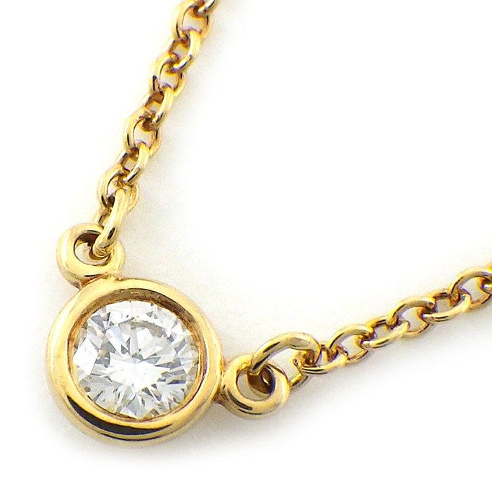 ティファニー Tiffany & Co. ネックレス バイザヤード シングル 60017720 ダイヤモンド 0.08ct K18YG 【中古】