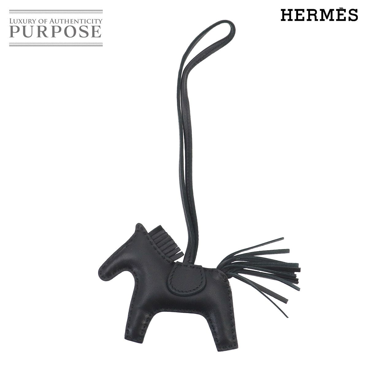 HERMES エルメス　ロデオPM ソーブラック　k刻印 新品同様 エルメス HERMES ソーブラック ロデオ PM バッグチャーム