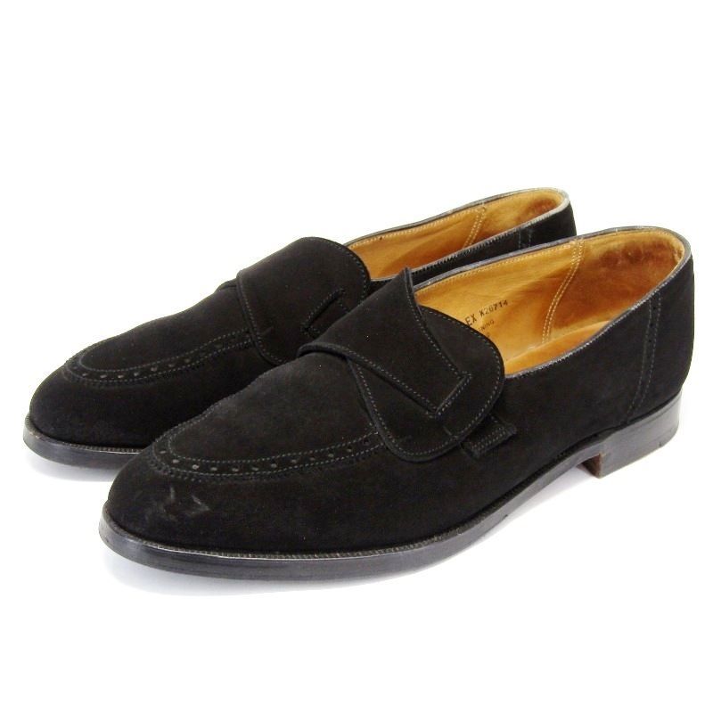 Crockett&Jones クロケットアンドジョーンズ UK7.5EX バタフライローファー Paul Smith別注 スエード ポールスミス ブラック 黒 35005656 14,381円