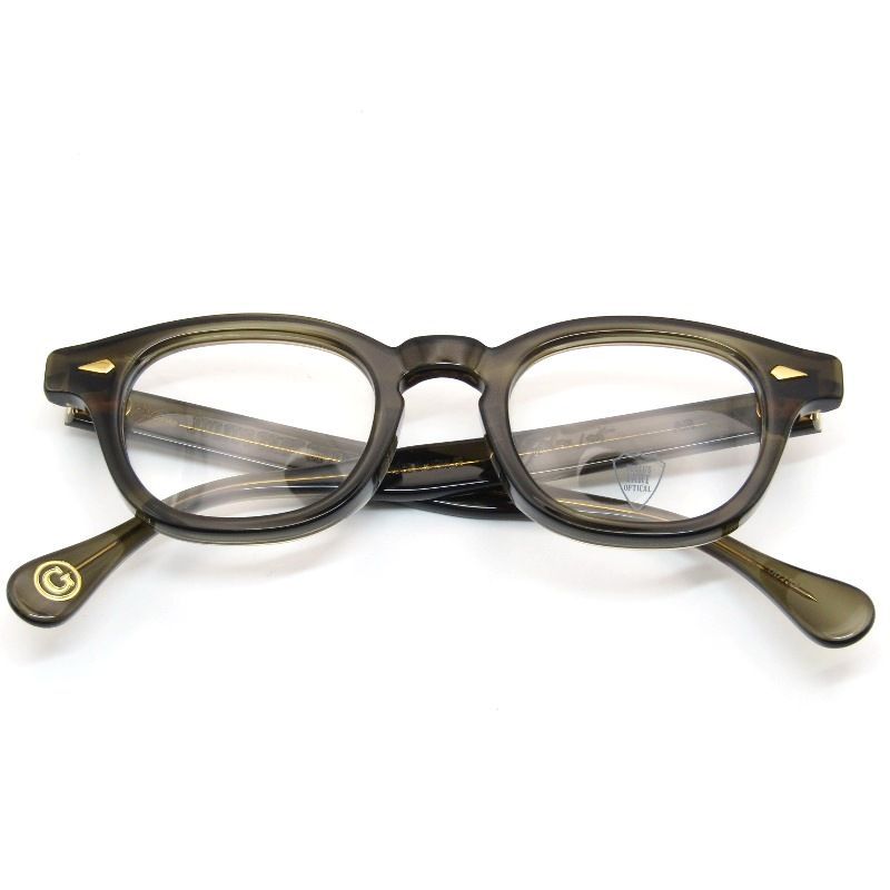 未使用 JULIUS TART OPTICAL ジュリアスタートオプティカル メガネフレーム AR 44-22 GOLD PL-001SP 日本製 OLIVE GREEN SASA 61005701
