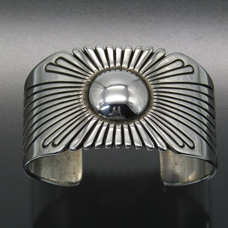 美品 Thomas Curtis ナバホ族 バングル サンバースト 37.5mm トーマス