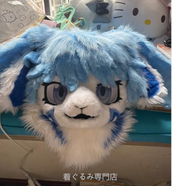 犬　猫　着ぐるみ ヘッド全頭　ヘッド ケモノ ファースーツ ぬいぐるみ コスプレ コスチューム Kurumi 一点物 C611