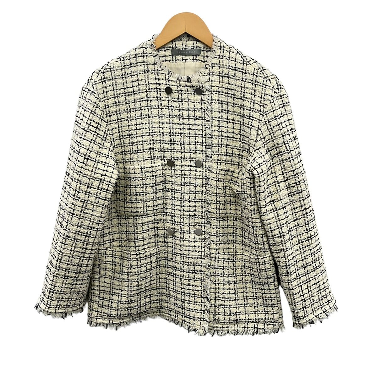 theory luxe(セオリーリュクス) ジャケット サイズ038 M レディース美品 - アイボリー×グレー×マルチ 長袖/ツイード/ラメ/春/秋