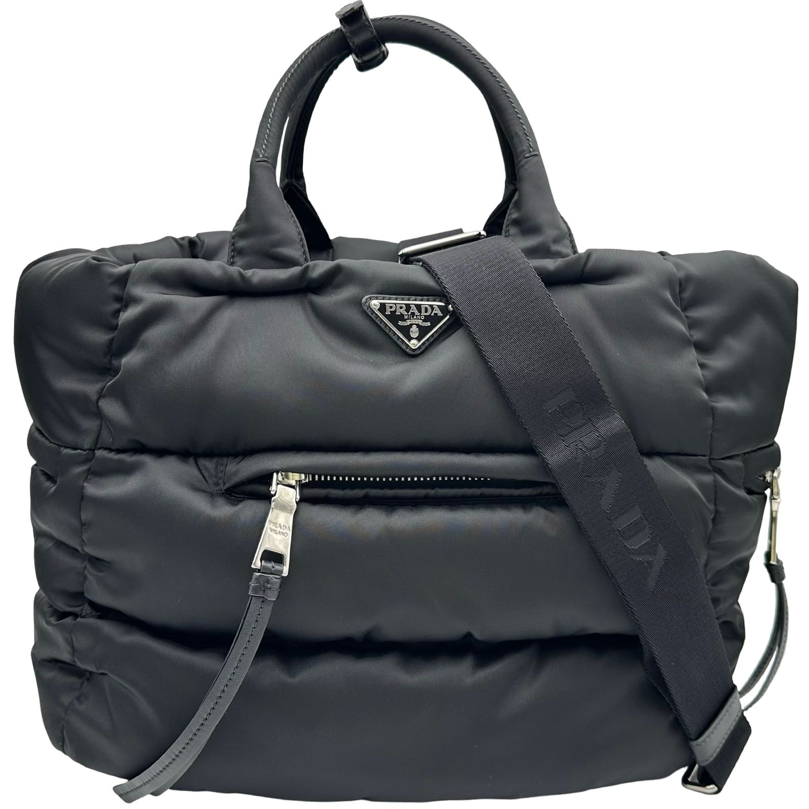 プラダ PRADA 2WAYトート ブラック ナイロン レディース ショルダーバッグ