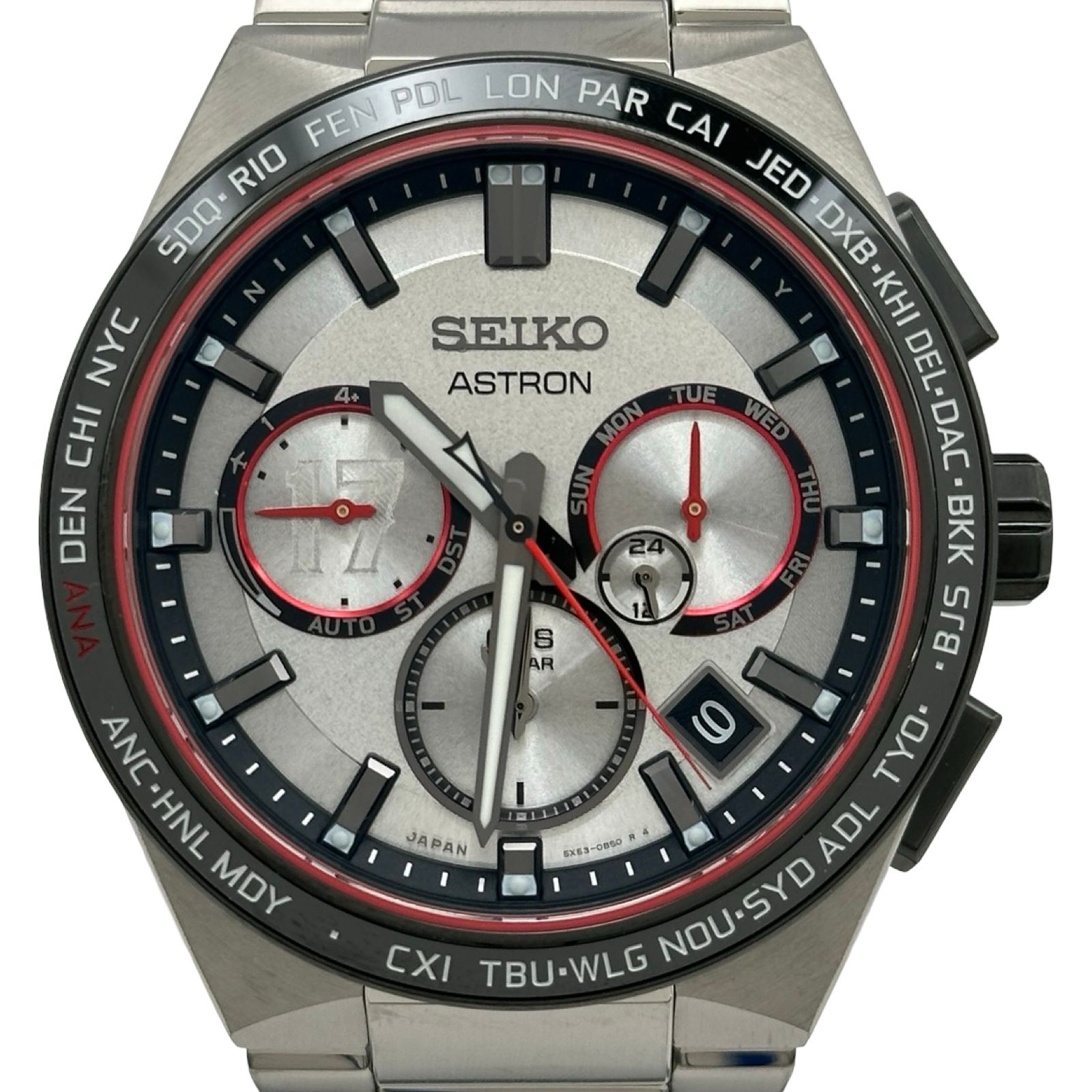 セイコー SEIKO アストロン大谷翔平2022リミテッドエディション SBXC125(5X53-0BX0) シルバー チタン ソーラー メンズ 腕時計