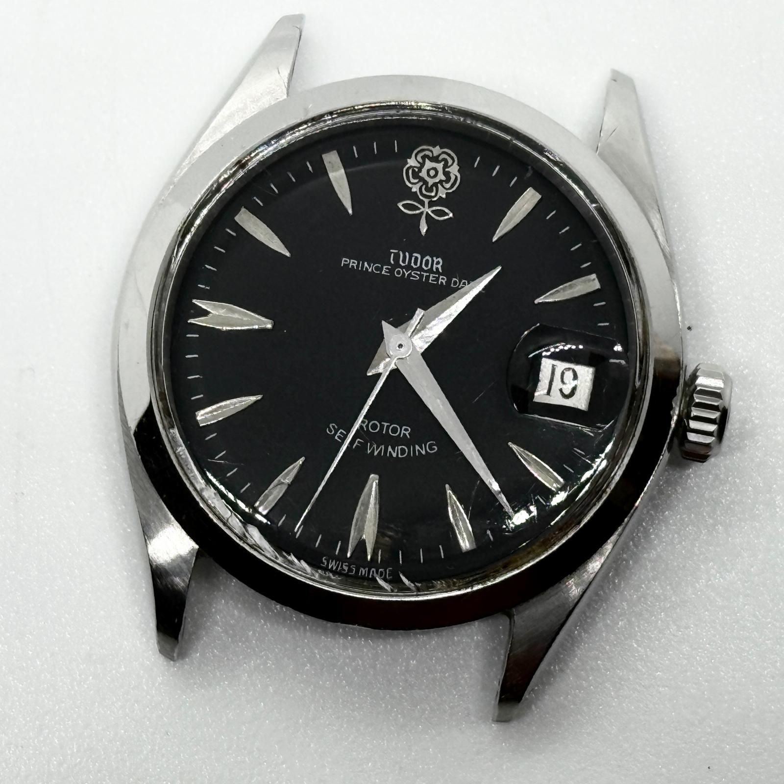 TUDOR チュードル ROTOR SELF WINDING プリンス オイスター デイト 7966 ブラック AT メンズ 腕時計 稼働品