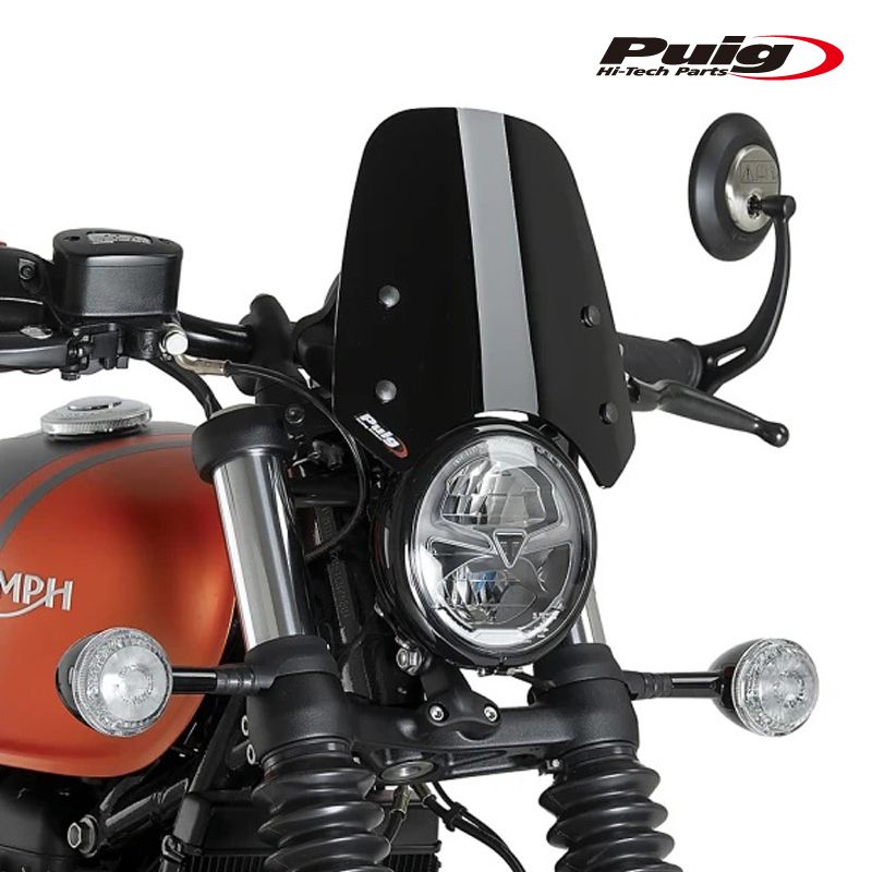 Puig 21925N NEW GENERATION SPORT [BLACK] TRIUMPH BONNEVILLE BOBBER (21-26) BONNEVILLE BOBBER BLACK (18-20) プーチ スクリーン カウル